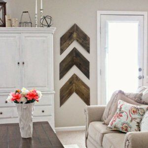Wooden Chevron‎ Arrow Decor - Set of 3 - Reclaimed Barn Wood/ Wooden Arrows